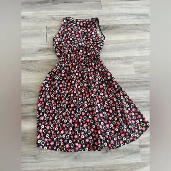 Kate Spade S Black Floral Sleeveless Studded Dress - Picture 7 of 8